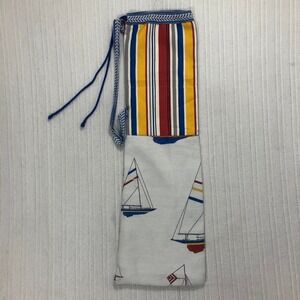 Sailboat Wine Bottle Gift Bag Nautical Striped‎ Drawstring